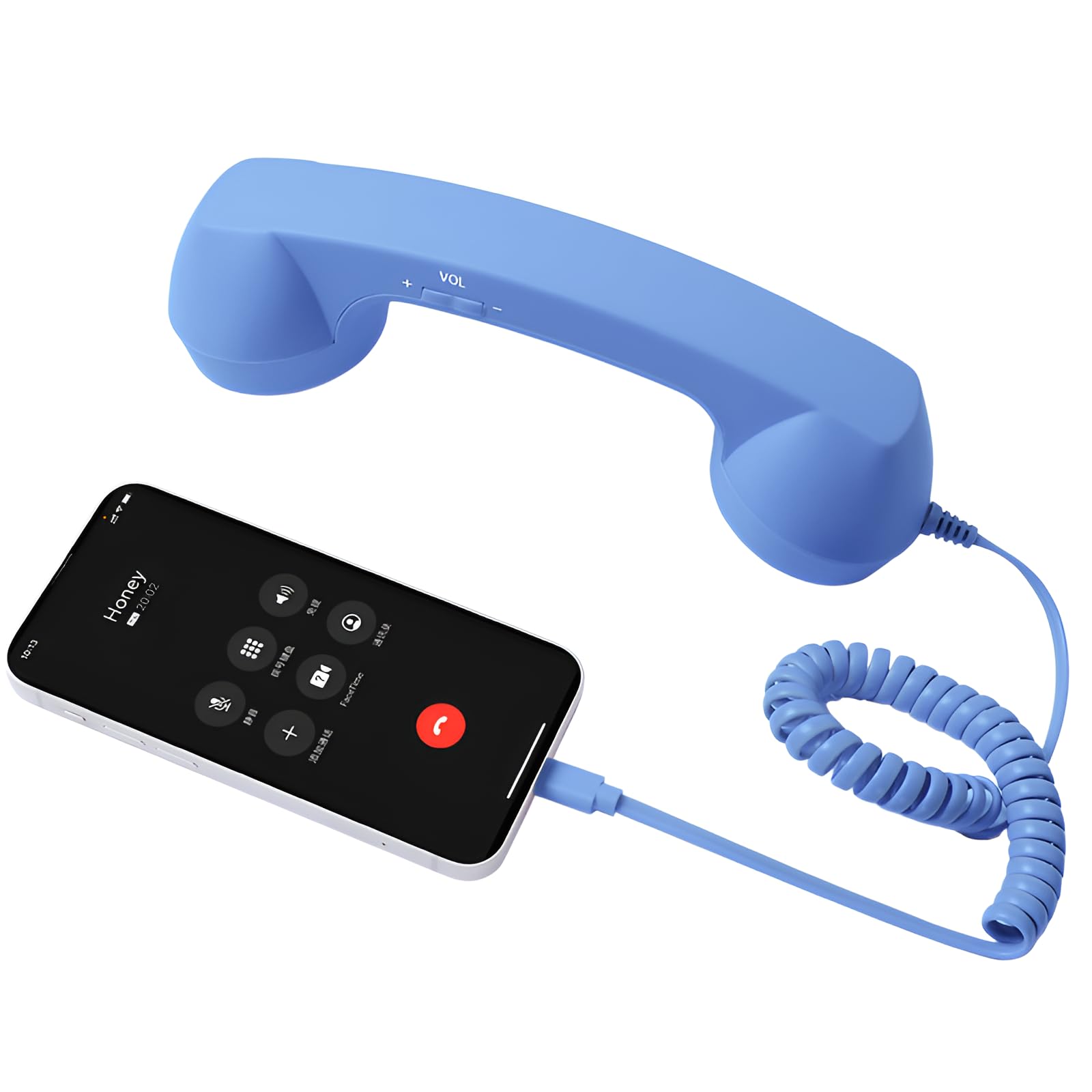 Amazon | [mocoly]レトロ受話器 ハンズフリー pe-C接続【アクセサリー
